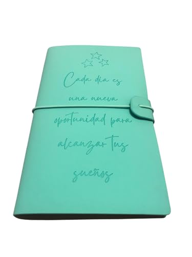 Regalo Original Libreta – Cuaderno de cuero PU - Para Viaje Recargable con Frase Motivacional...
