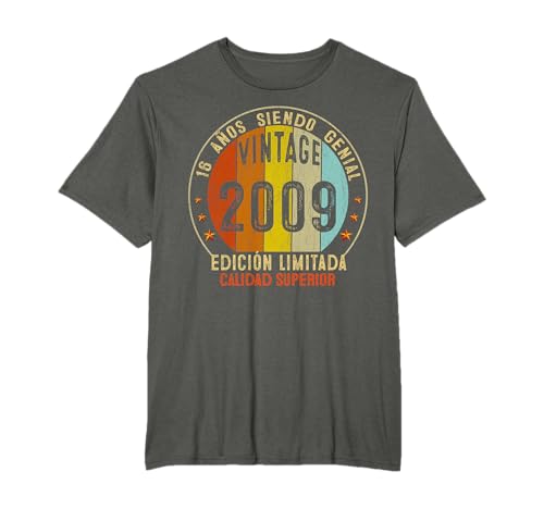 16 Cumpleaños 2009 16 Años Chica Chico Vintage 2009 Camiseta