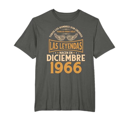 Cumpleaños Hombre Regalos Las Leyendas Diciembre 1966 Camiseta