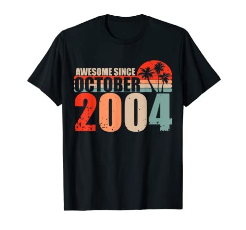 Impresionante desde octubre de 2004 Vintage 04 Cumpleaños Camiseta