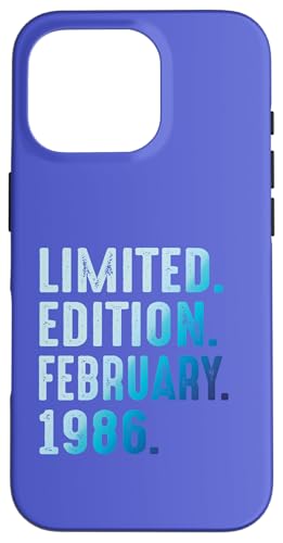 Febrero 1986 Año 1986 Cumpleaños 1986 Edición Limitada Carcasa para iPhone 16 Pro
