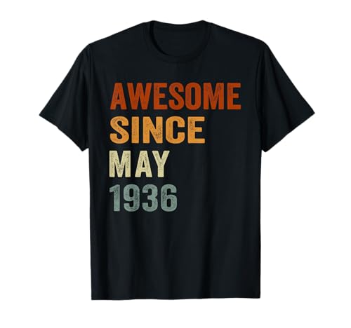 Retro Awesome Desde Mayo de 1936 90 años 90 cumpleaños Camiseta