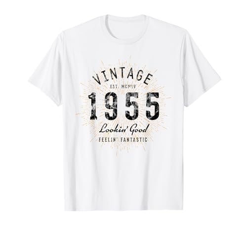 Cumpleaños Vintage 1955 Retro Camiseta