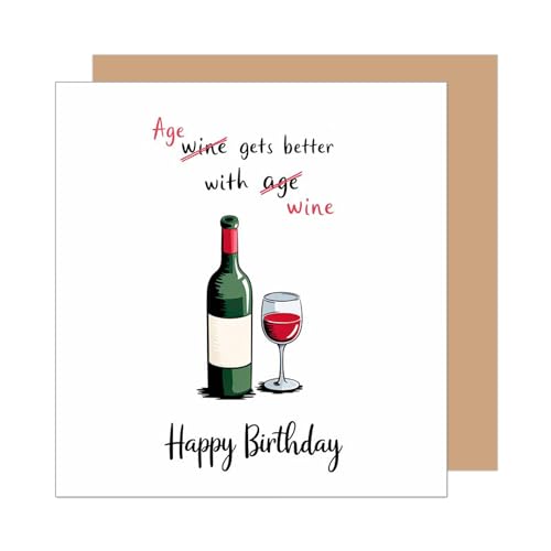 Edition Seidel Tarjeta de cumpleaños cuadrada premium con sobre, tarjeta de felicitación de feliz...