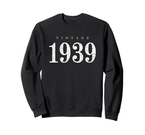 Vintage 1939 (Blanco Antiguo) Regalo de 87 Cumpleaños 1939 Sudadera
