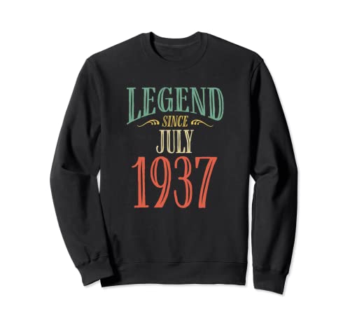Leyenda desde julio de 1937 Diseño de cumpleaños Sudadera