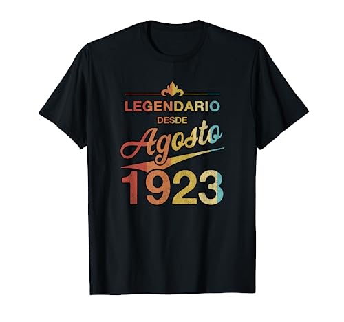 100 cumpleaños Nacido en Agosto de 1923 Vintage 100 años Camiseta