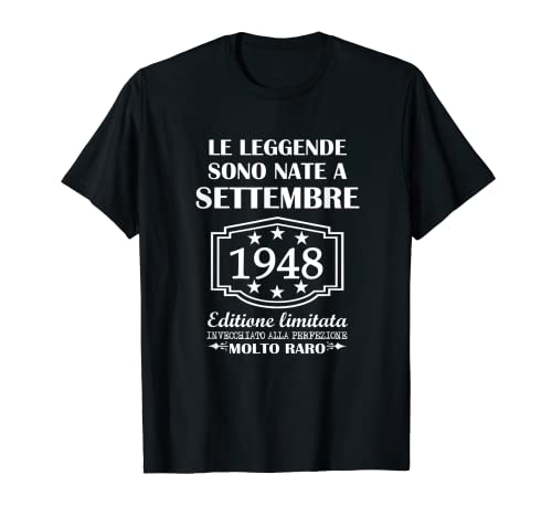 Las leyendas nacieron en septiembre de 1948 73 cumpleaños Camiseta