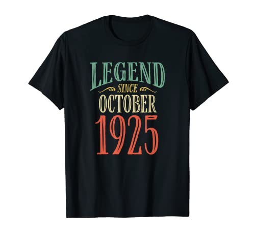 Leyenda desde octubre de 1925 Diseño de cumpleaños Camiseta