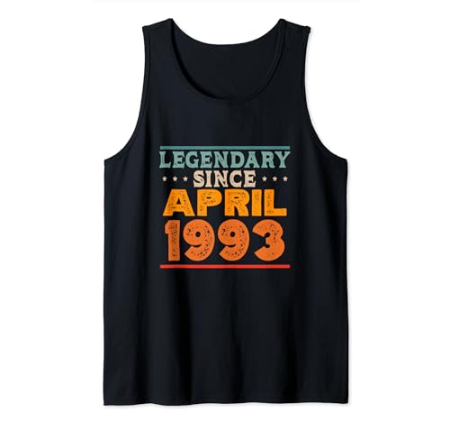 Legendary desde abril de 1993 impresionante fiesta de cumpleaños retro Camiseta sin Mangas