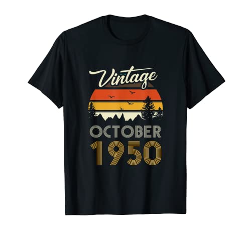 Octubre 1950 Vintage Octubre Regalo de cumpleaños Camiseta