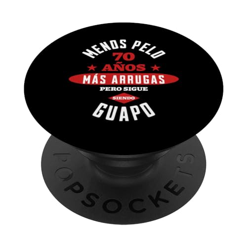 70 años, Regalo Divertido Hombre Cumpleaños PopSockets PopGrip Intercambiable