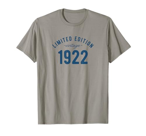 Edición Limitada Vintage Cumpleaños 1922 Camiseta