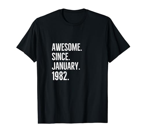 Impresionante desde enero de 1982 Aniversario de la fiesta de cumpleaños Camiseta
