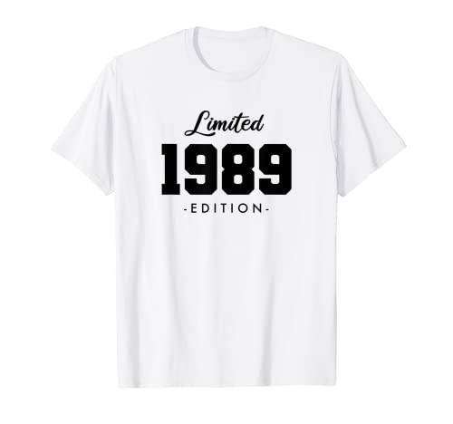 Retro 33 Años Nacido en 1989 Edición Limitada 33 Cumpleaños Camiseta