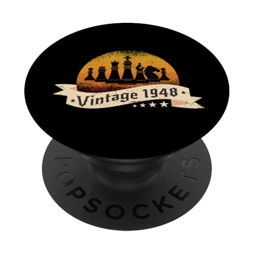 Jugador de ajedrez Cumpleaños Nacido en 1948 Juego Ajedrez PopSockets PopGrip Adhesivo