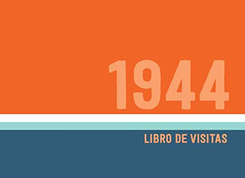 1944 Libros de Visitas: Libro de visitas para fiestas de cumpleaños de estilo retro para que la...