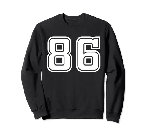 Número 86 del equipo de fútbol americano numerado Sudadera