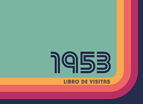 1953 Libros de Visitas: Libro de visitas para fiestas de cumpleaños de estilo retro para que la...