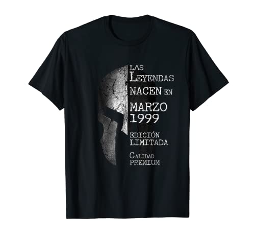 24 años Cumpleaños Las Leyendas nacen en Marzo de 1999 Camiseta