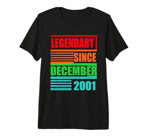 25 cumpleaños Legendario Desde diciembre de 2001 Camiseta Premium