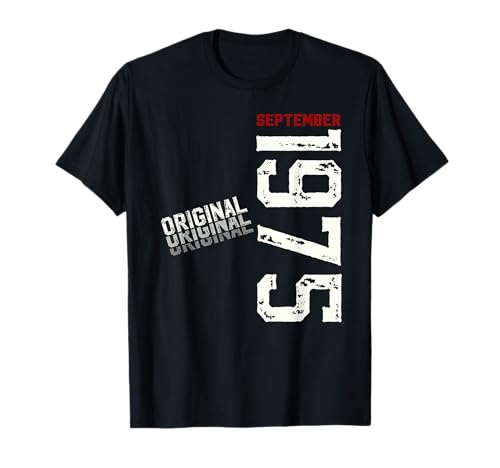 50 cumpleaños Hombre Mujer Regalo Septiembre 1975 Camiseta