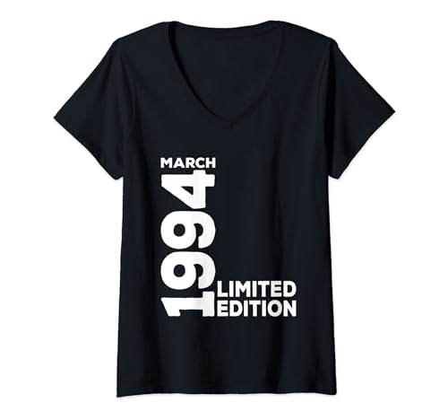 Marzo 1994 regalo I 30 cumpleaños 30 años hombre mujer Camiseta Cuello V