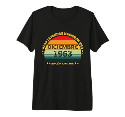 61 Años Cumpleaños Vintage Nacido En Diciembre 1963 Camiseta Premium