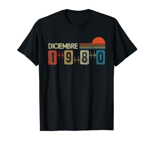 Diciembre 1980 Vintage - 44 Años Regalo Cumpleaños Hombre Camiseta