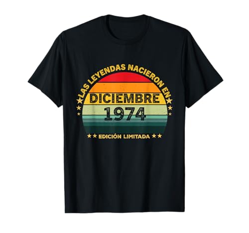 51 Años Cumpleaños Vintage Nacido En Diciembre 1974 Camiseta