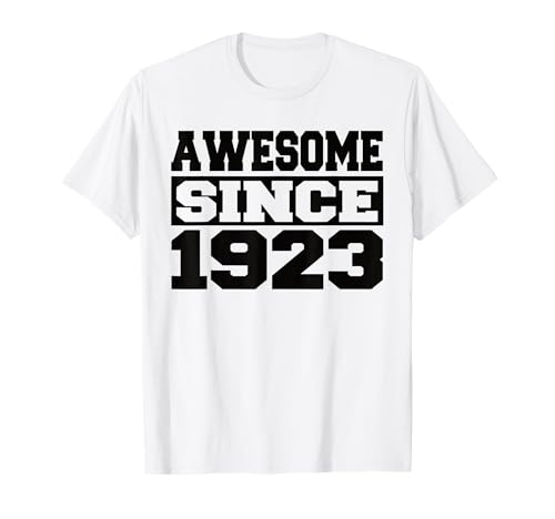 Awesome Since 1923 Año 1923 Cumpleaños Camiseta