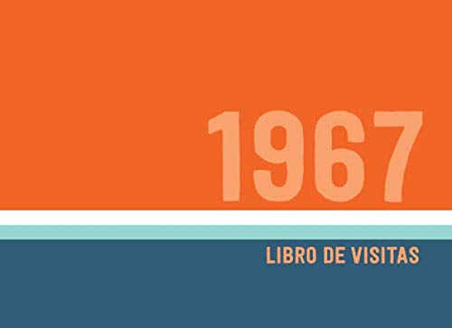 1967 Libros de Visitas: Libro de visitas para fiestas de cumpleaños de estilo retro para que la...
