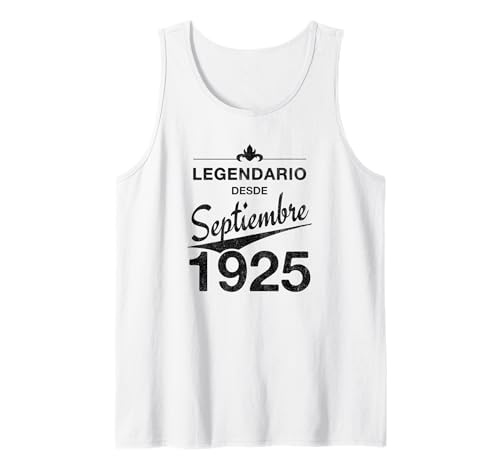 100 cumpleaños Nacido en Septiembre de 1925 Vintage 100 años Camiseta sin Mangas