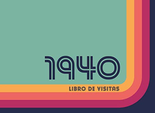 1940 Libros de Visitas: Libro de visitas para fiestas de cumpleaños de estilo retro para que la...