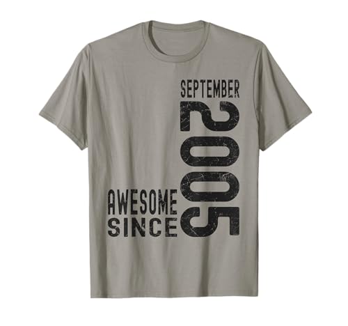 Impresionante Desde Septiembre 2005 Nacido En 2005 Septiembre Cumpleaños Camiseta