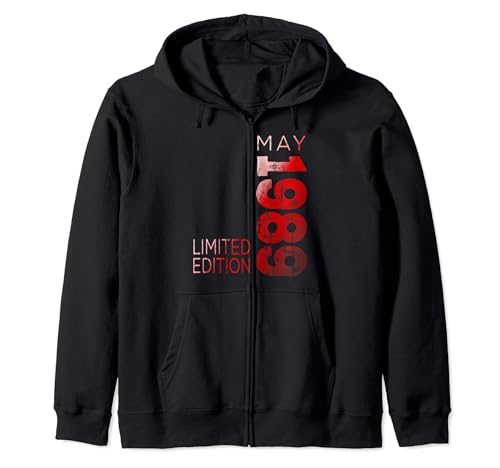 Edición limitada Mayo 1989 Año 1989 Retro 1989 Vintage 1989 Sudadera con Capucha