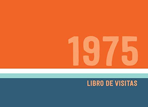 1975 Libros de Visitas: Libro de visitas para fiestas de cumpleaños de estilo retro para que la...