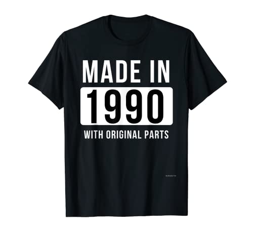 Camiseta de cumpleaños de 1990 Born In 1990 Made In 1990 Tee Camiseta