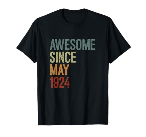Impresionante desde mayo de 1924, regalo de cumpleaños divertido retro Camiseta