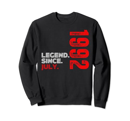 Nacido en julio de 1992 Leyenda de cumpleaños vintage desde julio de 1992 Sudadera