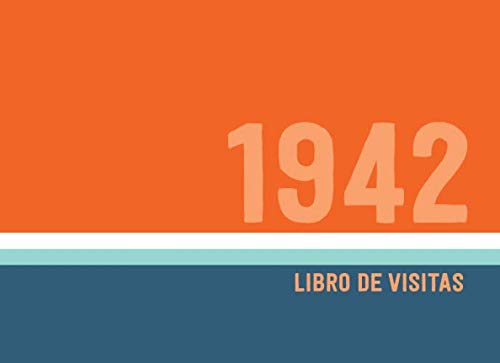 1942 Libros de Visitas: Libro de visitas para fiestas de cumpleaños de estilo retro para que la...