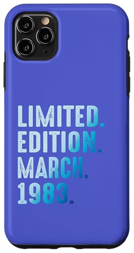 Marzo 1983 Año 1983 Cumpleaños 1983 Edición Limitada Carcasa para iPhone 11 Pro MAX