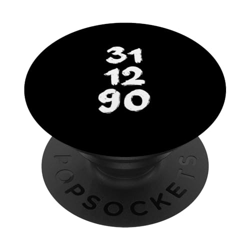31.12.90 - Diseño de fecha de nacimiento con día de nacimiento.Mes.Año PopSockets PopGrip Intercambiable