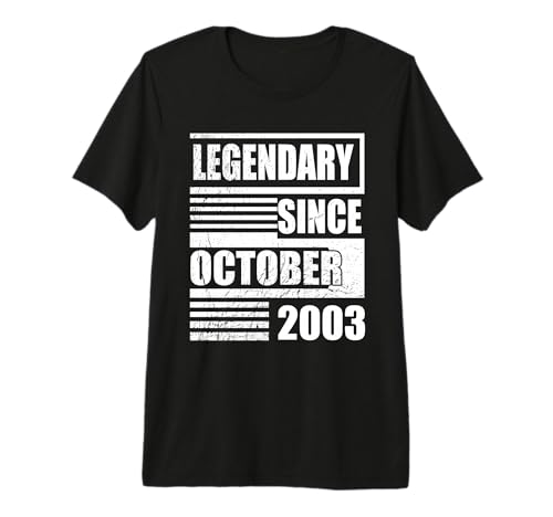 23 cumpleaños Legendario Desde Octubre de 2003 cumpleaños Camiseta Premium