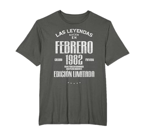 Las Leyendas Nacen En Febrero 1982 43 Años Cumpleaños Camiseta
