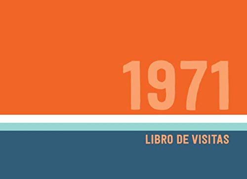 1971 Libros de Visitas: Libro de visitas para fiestas de cumpleaños de estilo retro para que la...
