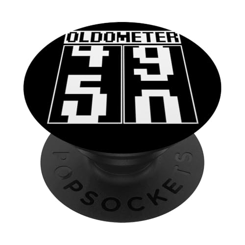 Oldometer 49 Pixel Odometer Humor Retro Cumpleaños PopSockets PopGrip Adhesivo