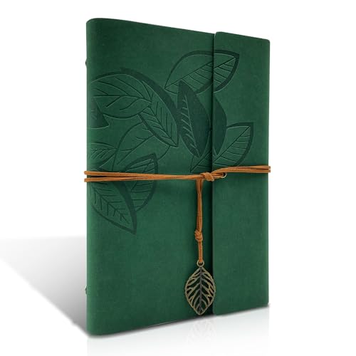 Joy & Inspiration A5 Cuaderno de Piel Pu Vintage Notebook Rellenable Bonito Diario de Viaje Cuaderno...