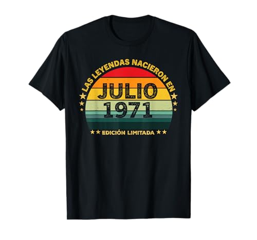 54 Años Cumpleaños Vintage Nacido En Julio 1971 Camiseta