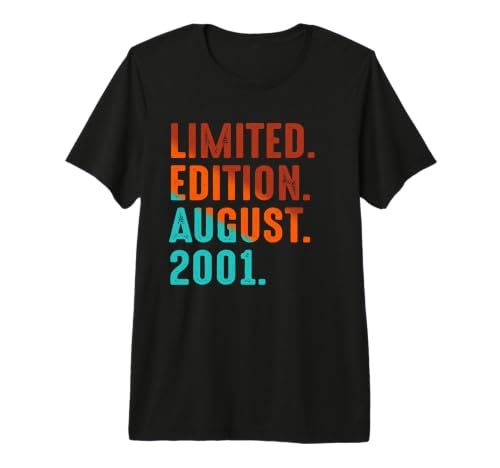 Edición Limitada Agosto 2001 Cumpleaños Camiseta Premium